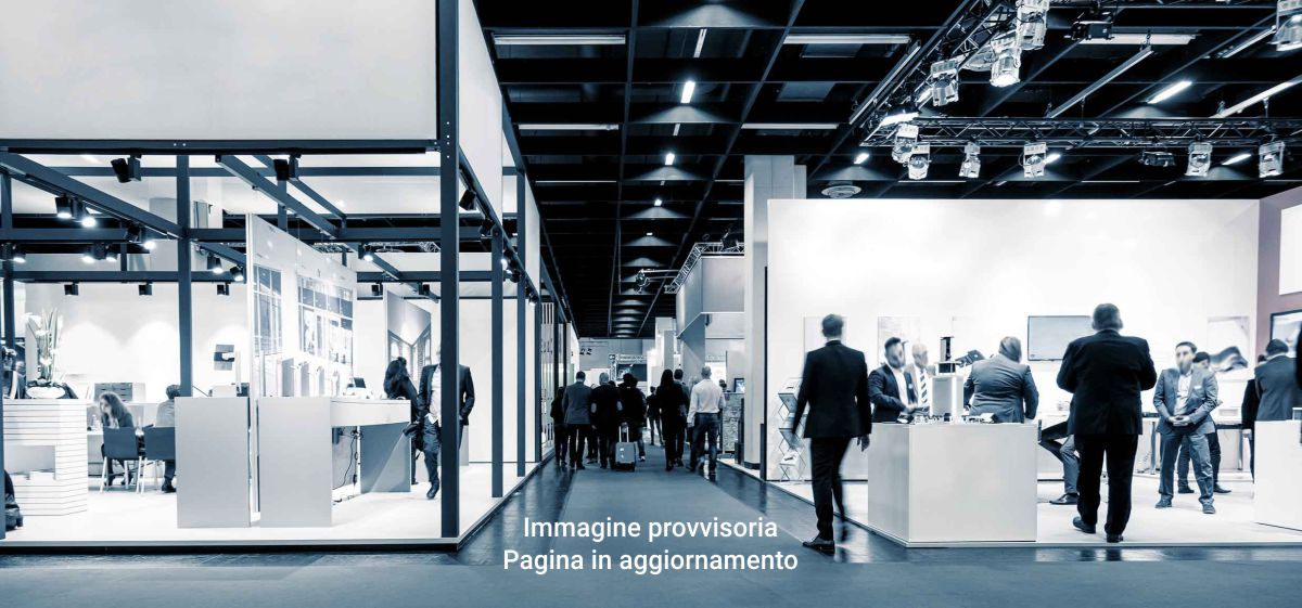 Allestimenti stand per fiera Bit di Milano · Un esempio di allestimento stand fieristico realizzato per questa fiera La foto mostra uno stand allestito per la mostra BiMu di Milano